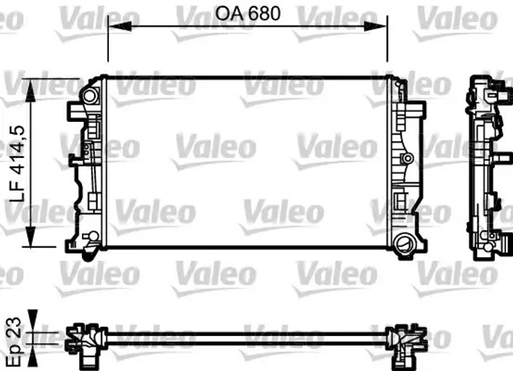 Радіатор охолодження двигуна MERCEDES-BENZ SPRINTER, VALEO (734926) - зображення 1