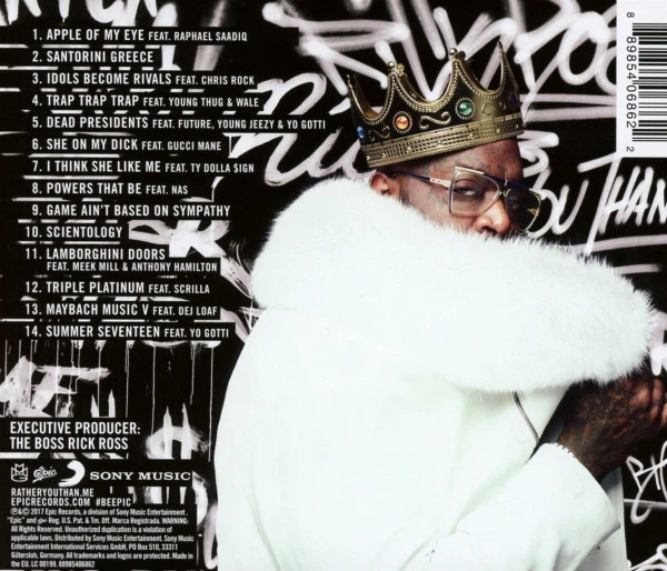 Музичний CD диск Rick Ross – Rather You Than Me 1cd (Фірмовий) - зображення 2