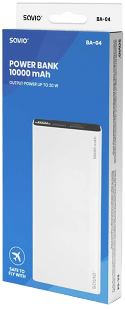 УМБ Savio BA-04 10000 ма*год White (SAVBA-04) - зображення 3