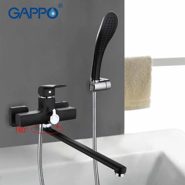 Смеситель для ванны Gappo G2250 черный, латунь - изображение 5