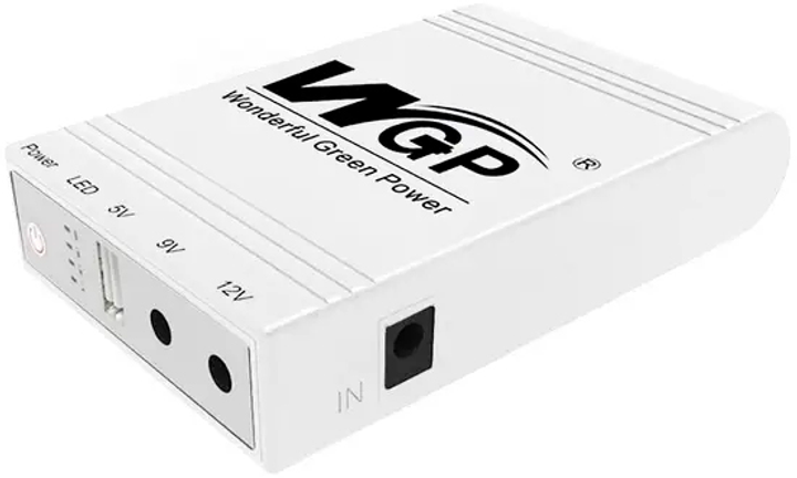 ИБП для роутера, повербанк WGP MINI DC UPS WGP103 (10400mAh, 5V/9-12V) с блоком питания 2А (WGP103-5912-IS) - изображение 3