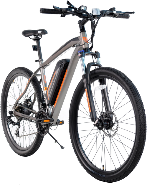 Електровелосипед ROCKSHARK 27.5" MTB AL ROCK003 Сіро-жовтогарячий (4037E-1) - зображення 3