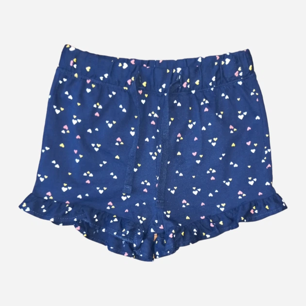 Детские шорты на резинке для девочки H&M 060941176_shorts 80 см Темно-синий/Сердца (6666000327680) - Фото 1 Детские шорты на резинке для девочки H&M 060941176_shorts 80 см Темно-синий/Сердца (6666000327680) - изображение 1
