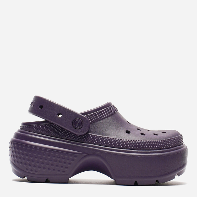 Акція на Жіночі крокси Crocs Stomp Clog 209347-5AS 38-39 (M6/W8) 24 см Темно-фіолетові від Rozetka