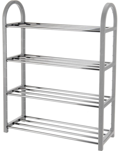 Stojak na buty Storage solutions 4 poziomy 50x19x65 cm Szary (8711295238314) - obraz 1