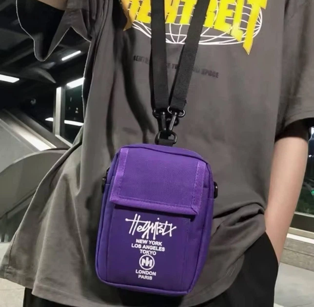 Сумка Stussy барсетка мужская 13*17*4 фиолетовая – Оригинальные