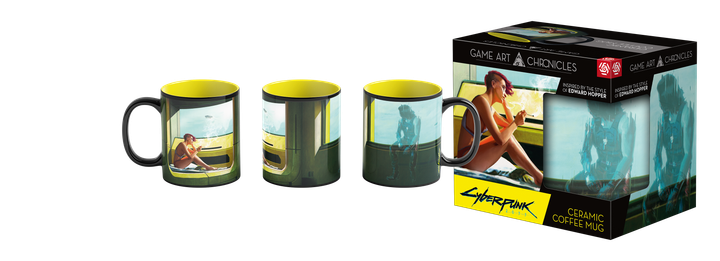 Kubek ceramiczny Game Art Chronicles Cyberpunk 2077 V & Edward Hopper (5908305247647) - obraz 2