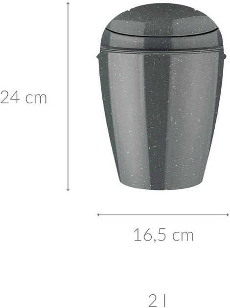 Kosz na śmieci Koziol Del XS z recyklingu popielato-szary 2 l (4002942652787) - obraz 2