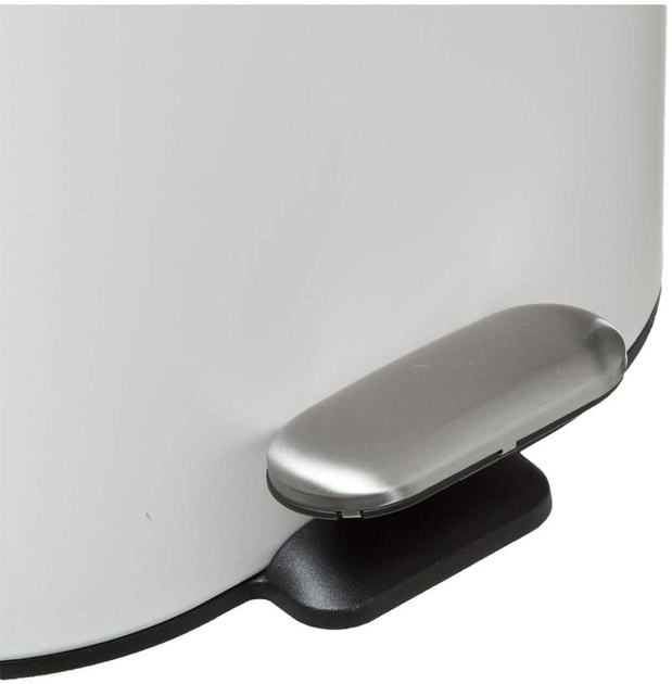 Відро для сміття 5five Simply Smart Siliflex з педаллю 6 л Біле (3560237559933) - зображення 4