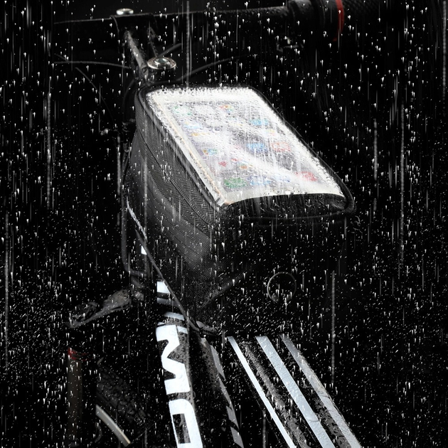 Тримач-сумка для велосипеда Wozinsky WBB2BK 6.5" Black (7426825361677) - зображення 6