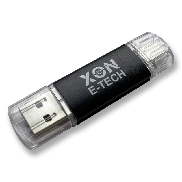 Флеш-накопитель XON FlashDrive DuoConnect 128GB (USB 3.0 + USB Type-C) Черный (FX3DX128MB 7577) - изображение 3