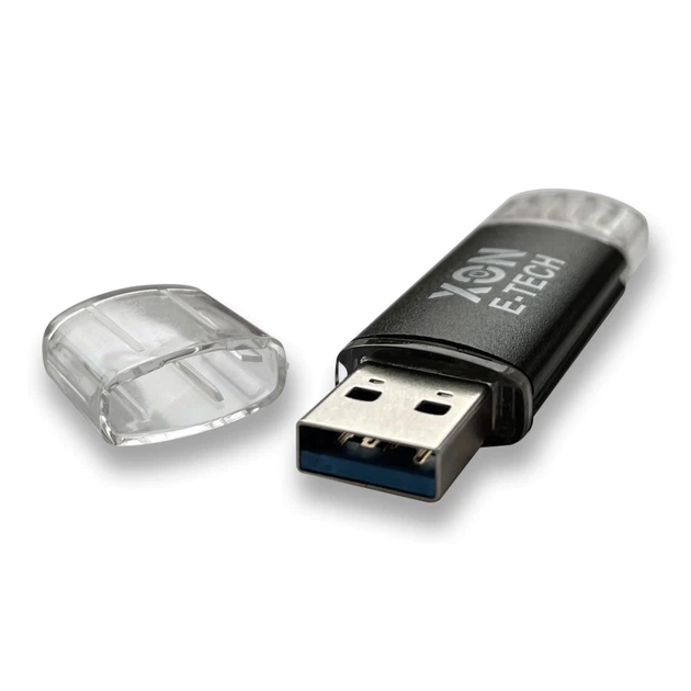 Флеш-накопитель XON FlashDrive DuoConnect 128GB (USB 3.0 + USB Type-C) Черный (FX3DX128MB 7577) - изображение 4