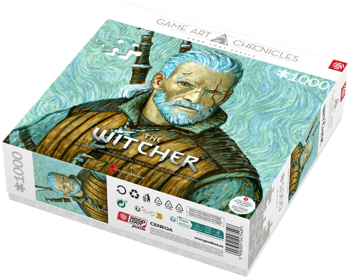 Puzzle GOOD LOOT Game Art Chronicles The Witcher Geralt & Vincent van Gogh 1000 elementów (5908305247548) - obraz 4