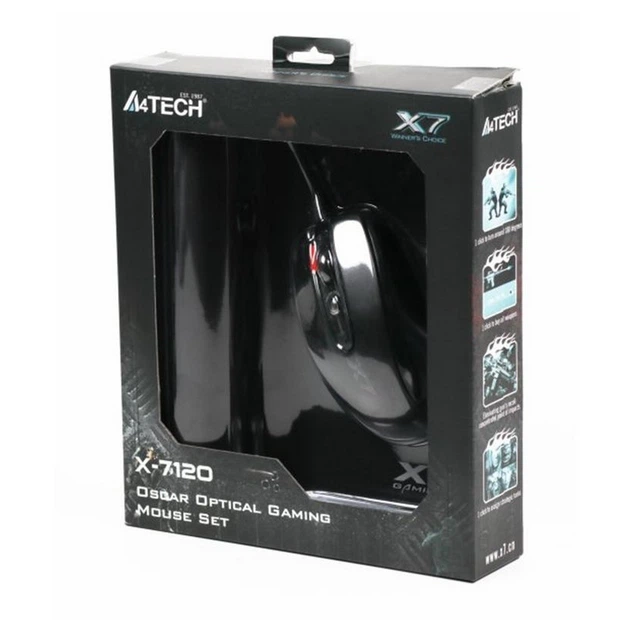 Мышка A4Tech X-710BK Black USB + коврик A4Tech X7-200MP - Фото 2 Мышка A4Tech X-710BK Black USB + коврик A4Tech X7-200MP - изображение 2