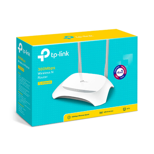 Wi-Fi Роутер TP-Link TL-WR840N v2 (N300, 1*Wan, 4*Lan, IPTV Мulticast, 2 антени) - зображення 3