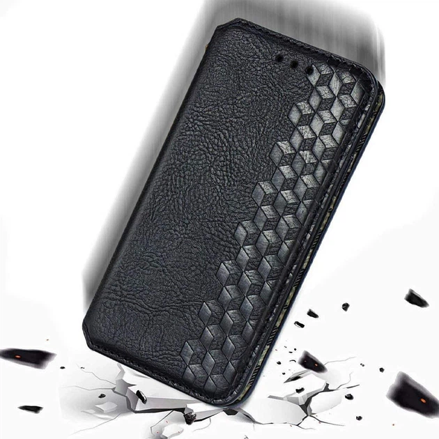 Кожаный чехол-книжка GETMAN Cubic (PU) для Samsung Galaxy A13 4G Черный - Фото 6 Кожаный чехол-книжка GETMAN Cubic (PU) для Samsung Galaxy A13 4G Черный - изображение 6