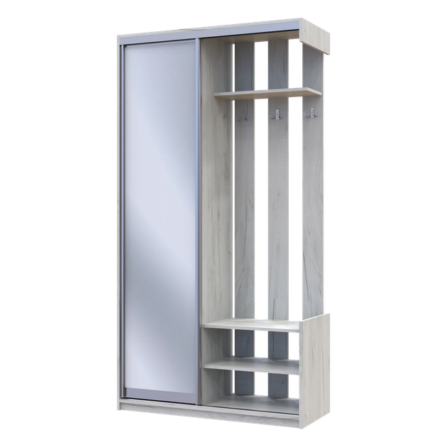 Прихожая Doros City One Door Белый Дуб 1 Зеркало 110х45х210 (7536987) - изображение 4