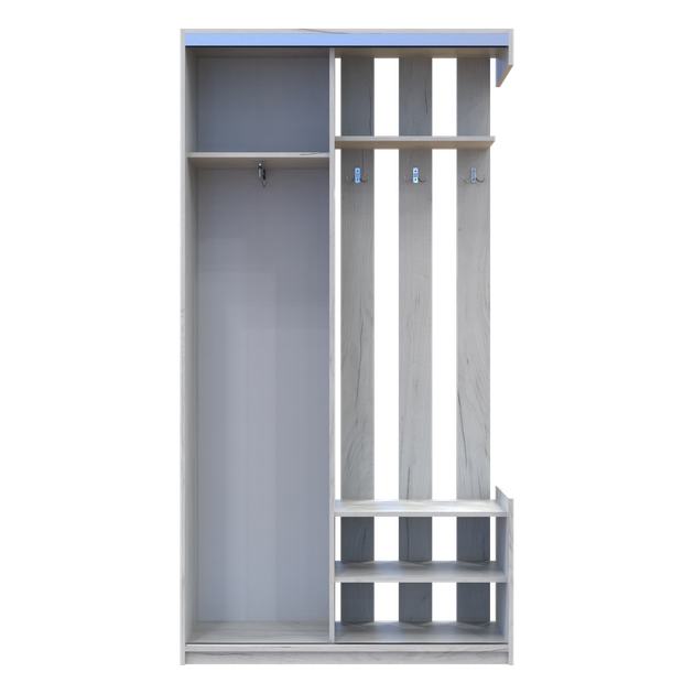Прихожая Doros City One Door Белый Дуб 1 Зеркало 110х45х210 (7536987) - изображение 5