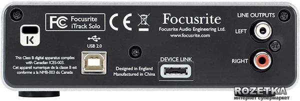 Аудиоинтерфейс Focusrite iTrack Solo (211310) – фото, отзывы