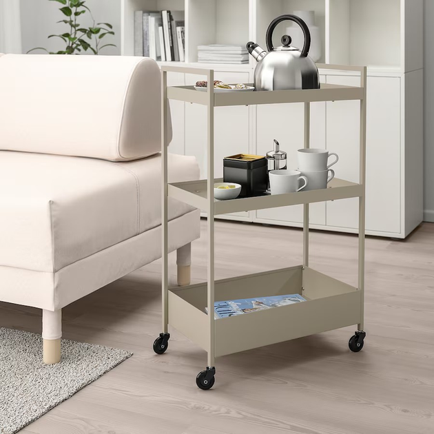 Тележка IKEA Nissafors 405.858.01 50.5х30х83 см Бежевая - изображение 2