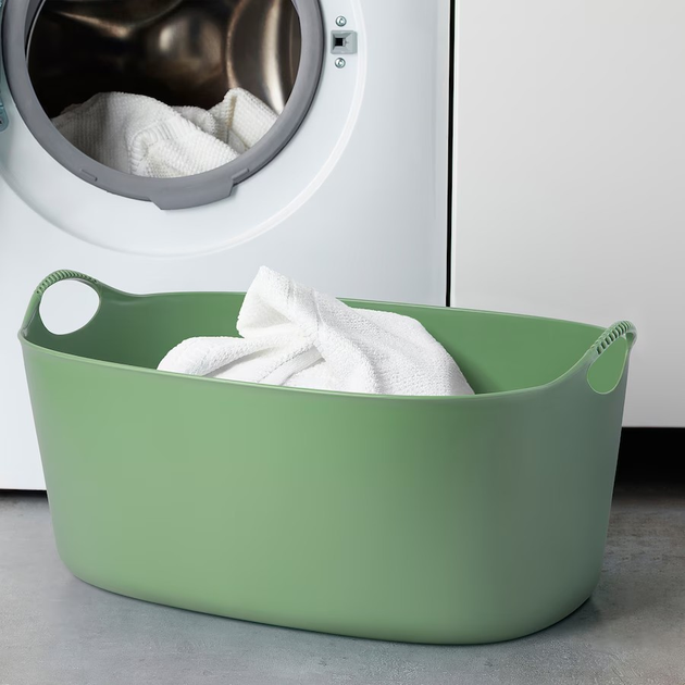 Корзина для белья IKEA TORKIS Flexi 205.791.65 зеленая, 35л - изображение 3