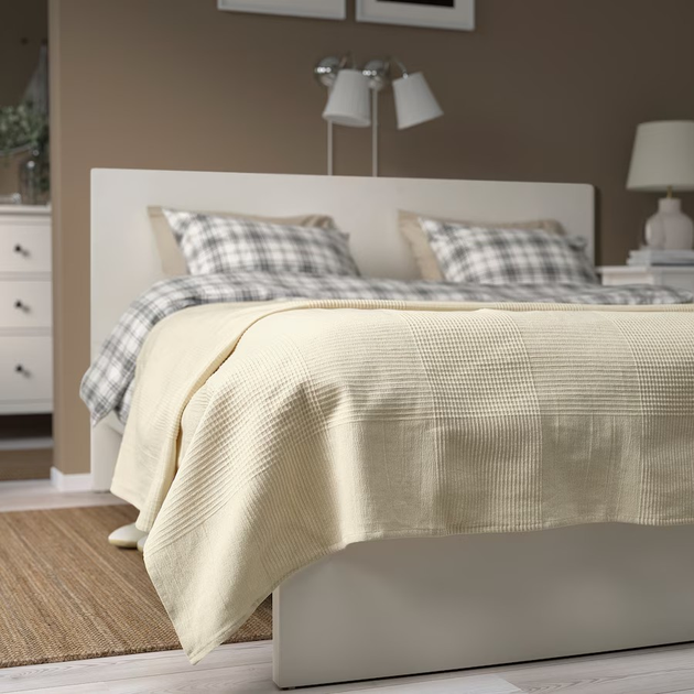 Покривало IKEA INDIRA 705.810.57 натуральна/невибілена бавовна, 230х250см - зображення 4