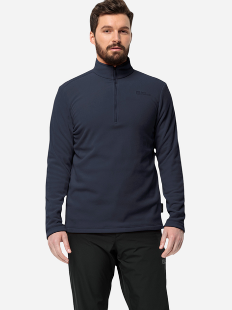 Bluza męska nierozpinana streetwear Jack Wolfskin Taunus Hz M 1709522_1010 L Ciemnogranatowa (4064993552362) - obraz 1