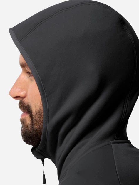 Толстовка на блискавці чоловіча Jack Wolfskin Baiselberg Hooded Fz M 1710541_6000 S Чорна (4064993557206) - зображення 3