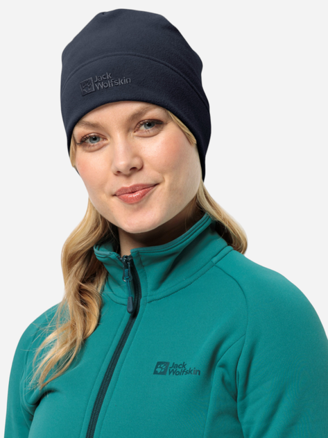 Шапка Jack Wolfskin Real Stuff Beanie 1909852_1010 One Size Темно-синя (4064993573640) - зображення 2