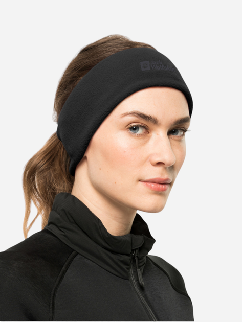 Opaska na głowę Jack Wolfskin Real Stuff Headband 1910302_6000 Czarna (4064993573985) - obraz 2