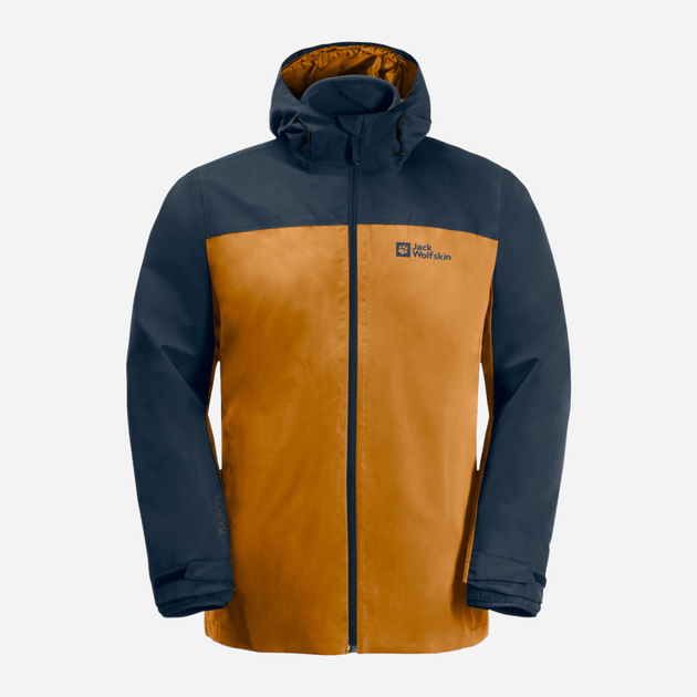 Kurtka przejściowa męska z kapturem Jack Wolfskin Taubenberg 3In1 Jkt M 1115311_M0043 4XL Pomarańczowy/Ciemnogranatowy (4064886310680) - obraz 2