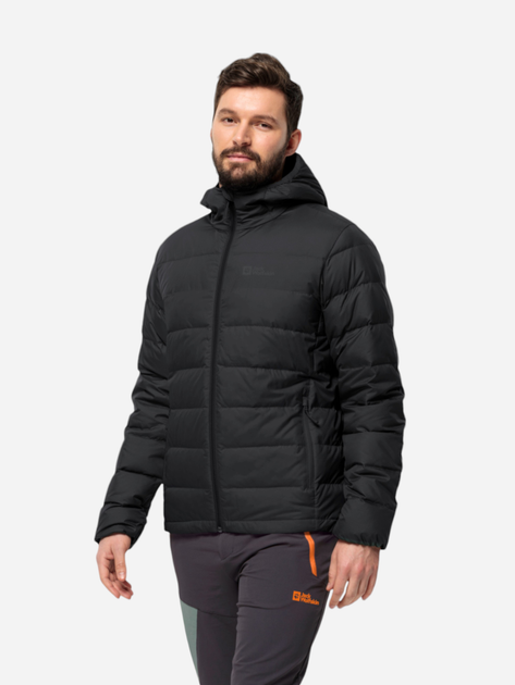 Пуховик зимовий короткий чоловічий Jack Wolfskin Ather Down Hoody M 1207671_6000 M Чорний (4064993897401) - зображення 1