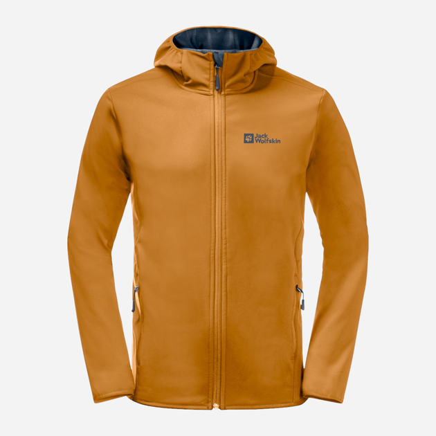 Kurtka wiatrówka męska z kapturem Jack Wolfskin Bornberg Hoody M 1307471_M0043 S Pomarańczowa (4064886339339) - obraz 1