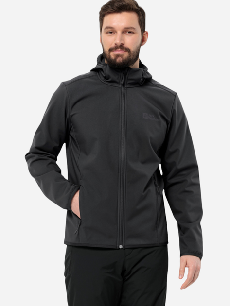 Вітровка чоловіча Jack Wolfskin Bornberg Hoody M 1307471_6000 2XL Чорна (4064993526363) - зображення 1