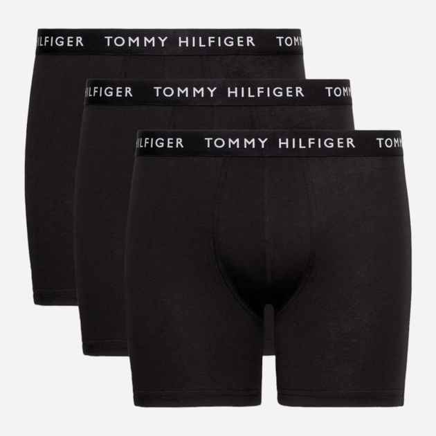 Bokserki męskie bawełniane Tommy Hilfiger UM0UM02204-0TE L 3 szt Czarne (8720116323290) - obraz 1