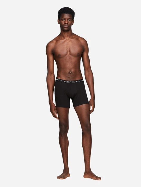 Zestaw majtek męskich typu bokserki 3 szt Tommy Hilfiger UM0UM02204-0TE L Czarne (8720116323290) - obraz 4