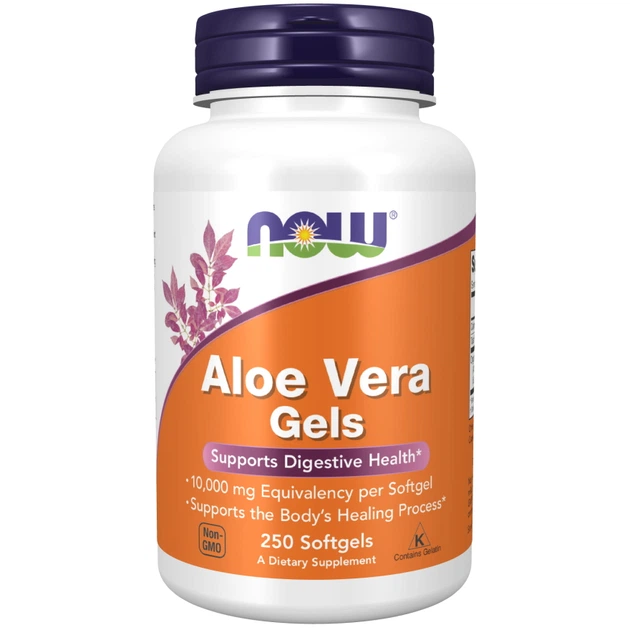 Натуральная добавка NOW Aloe Vera gels, 250 капсул - Фото 1 Натуральная добавка NOW Aloe Vera gels, 250 капсул - изображение 1