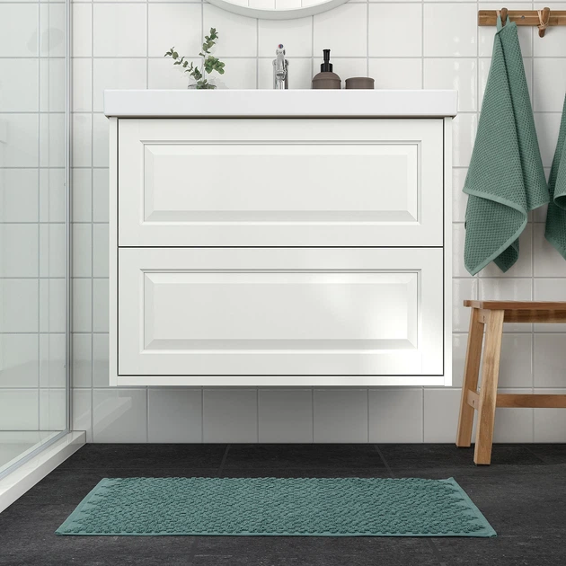 Коврик для ванной IKEA FJÄLLKATTFOT 005.864.16 бирюзовый, 50х80см - изображение 3
