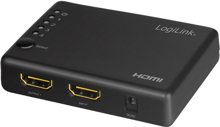 Przełącznik wideo LogiLink 4 x HDMI 4K 30 Hz (4052792062342) - obraz 1