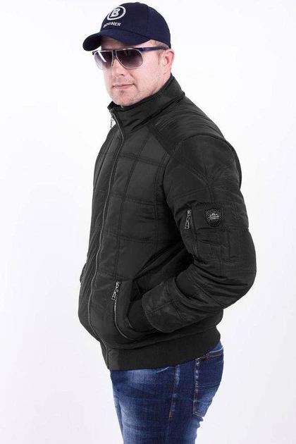 Демісезонна куртка чоловіча великого розміру UF-Fashion Марс – AN 66 чорний - зображення 2