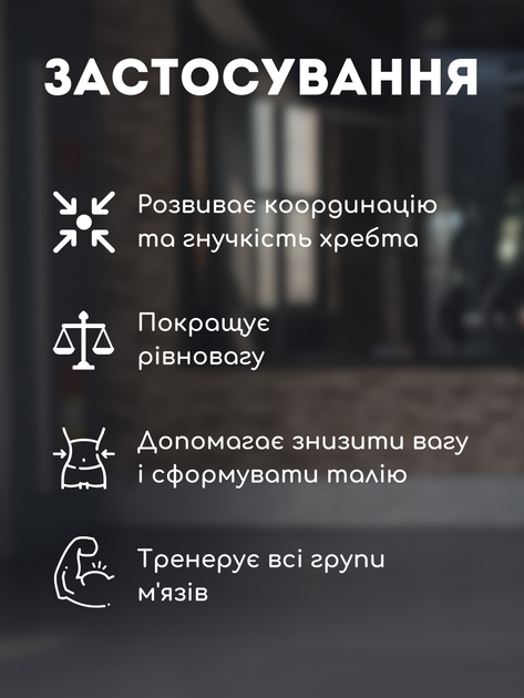 Диск здоровье грация для фитнеса гимнастический тренажер для талии спортивный напольный круг здоровья металлический для похудения Hechpro бело-синий ТБ5687 - изображение 3