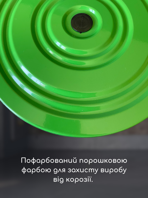 Диск здоровье грация для фитнеса гимнастический тренажер для талии спортивный напольный круг здоровья металлический для похудения Hechpro черно-салатовый ТБ5687 - изображение 7