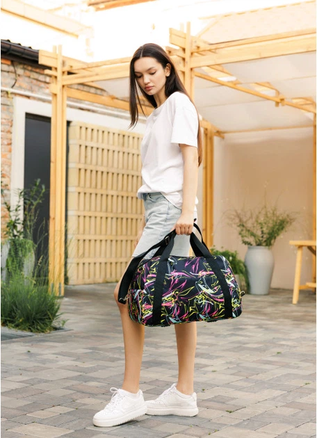 Спортивная сумка Sambag Vogue водоотталкивающая ткань 45*26*20 см Принт Abstract - Фото 3 Спортивная сумка Sambag Vogue водоотталкивающая ткань 45*26*20 см Принт Abstract - изображение 3