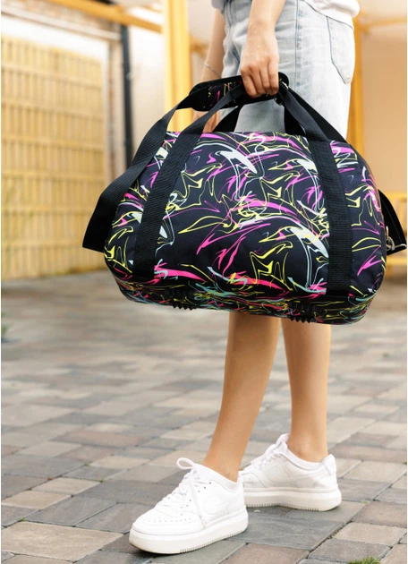 Спортивная сумка Sambag Vogue водоотталкивающая ткань 45*26*20 см Принт Abstract - Фото 5 Спортивная сумка Sambag Vogue водоотталкивающая ткань 45*26*20 см Принт Abstract - изображение 5