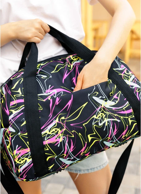 Спортивная сумка Sambag Vogue водоотталкивающая ткань 45*26*20 см Принт Abstract - Фото 6 Спортивная сумка Sambag Vogue водоотталкивающая ткань 45*26*20 см Принт Abstract - изображение 6