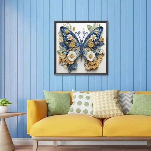 Алмазна мозаїка картина стразами за номерами метелик дизайн 2 - Фото 2 Алмазна мозаїка картина стразами за номерами метелик дизайн 2 - зображення 2
