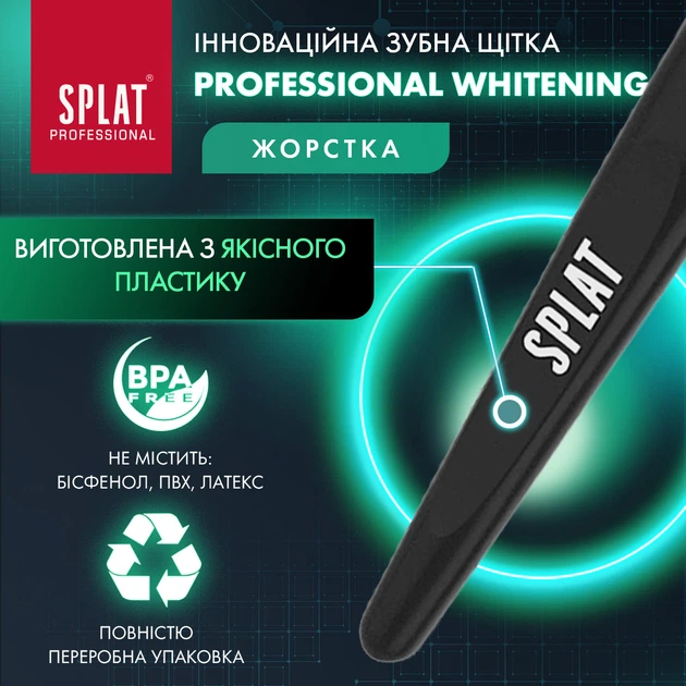 Зубна щітка Splat Professional Whitening Hard Зелена (7640168931124/3800237400058) - зображення 3