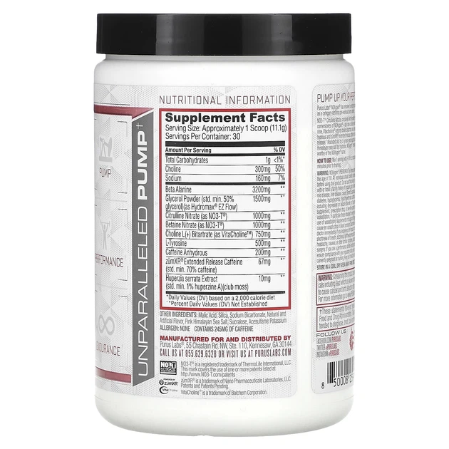Стимулятор Purus Labs, NOXygen Preworkout, Strawberry Candy, 11.7 oz (333 g) (11966604) - изображение 2