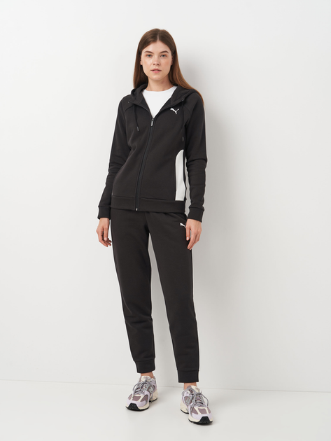 Акція на Спортивний костюм утеплений жіночий Puma Classic Hooded Tracksuit Fl 68303501 XS Чорний від Rozetka