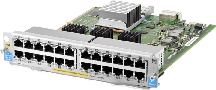 Moduł Ethernet HP Aruba 24‑port 10/100/1000BASE‑T PoE+ MACsec v3 zl2 (J9986A) - obraz 1